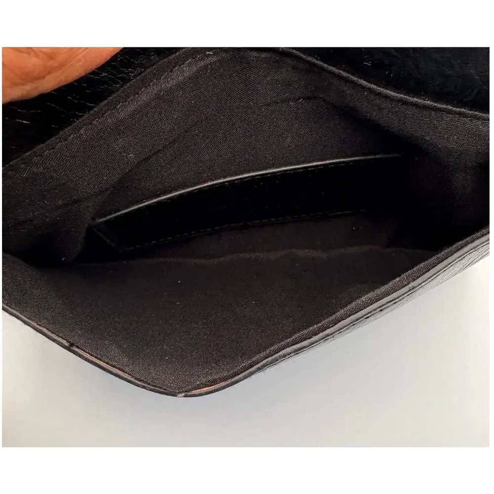 Vince Camuto Black Envelope Belt Bag Leather Waist NWT